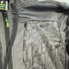 Specialized Hoodie Mens Large Gray Relaxed Fit Full Zip Cycling Bike Waffle Knit