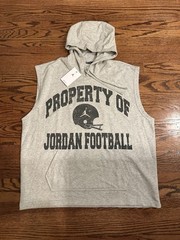 Nike Jordan Jalen Hurts Sleeveless Hoodie Sweatshirt Mens XL Grey IB9378-050 NWT
