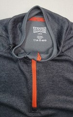 Tapout Pullover Mens L Gray Orange 1/4 Zip Long Sleeve Lightweight Jacket