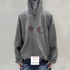 MEN WOMEN THUG HOODED CLUB PULLOVER HOODIE EMBROIDERY DIRTYFIT SWEATSHIRT JUMPER