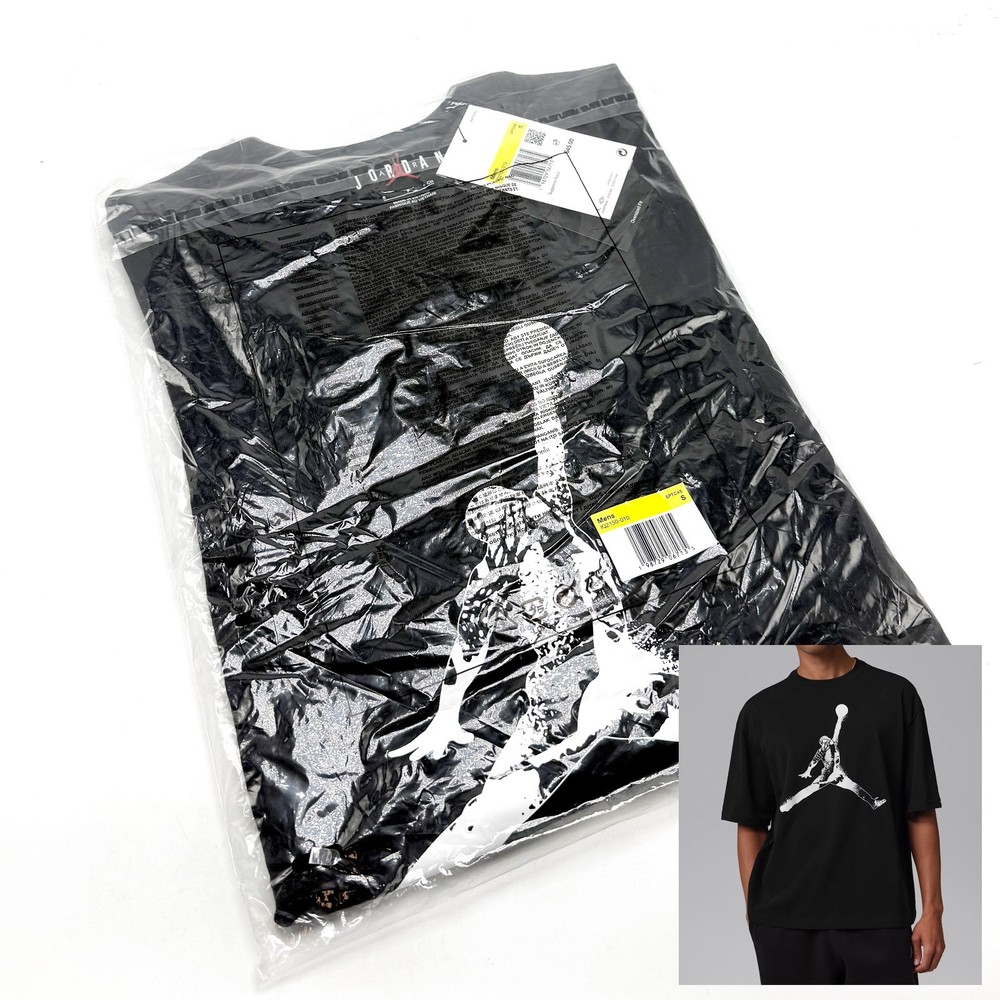 *NEW* Men NIKE Jordan Oversized T-Shirt BLACK / WHITE (IQ2150 010) 👍