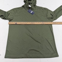 Performance Sports Hoodie Shirt Mens XL Green Lightweight Pullover Jersey