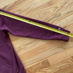 Champion Women’s Maroon Red Plum Full-Zip Hoodie Sweatshirt Jacket C Patch Sz S