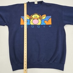 Vintage The Disney Store Tigger XXL Navy Blue Crewneck Sweatshirt Pooh USA