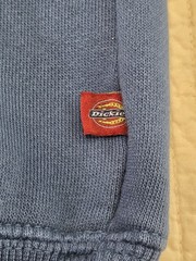 NWT Dickies Men’s Medium Blue Gray Collared Polo Sweatshirt Pullover