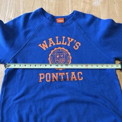 Wally’s Blue/Orange Graphic Print Crewneck Pullover Sweatshirt Men’s L