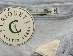 CRIQUET Mens XXL Rugby Style Collared Sweatshirt NWT Ice Blue Heather New