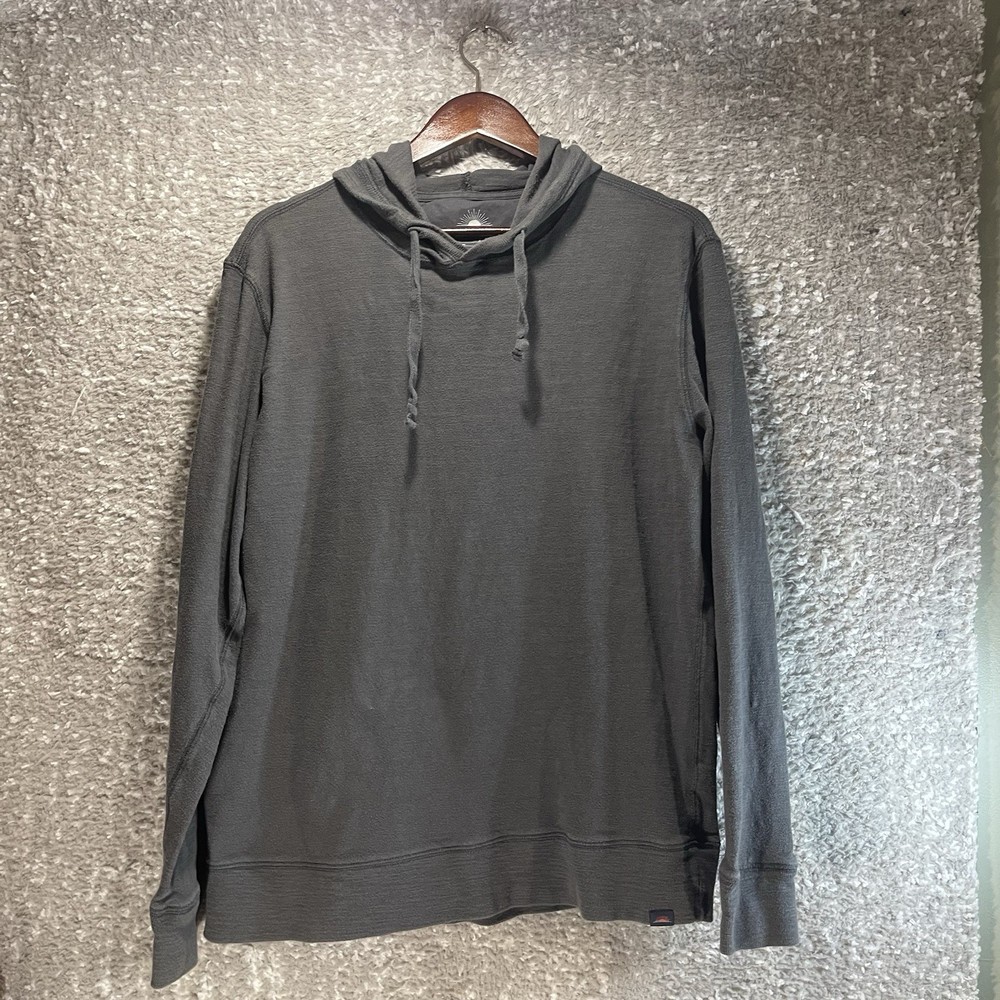 Faherty Hoodie Mens Xl Gray Sweater Organic Cotton Pullover Sustainable Casual