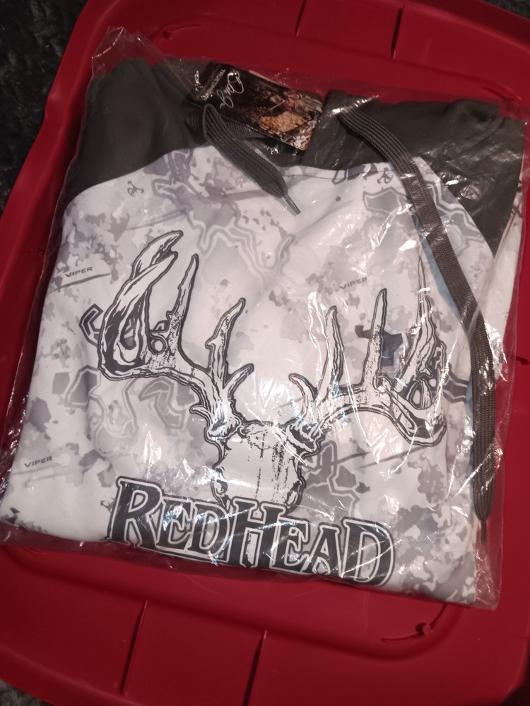 NWT Red Head Tundra Outdoor Winter White Grey Camouflage Hoodie Hunting Mens m