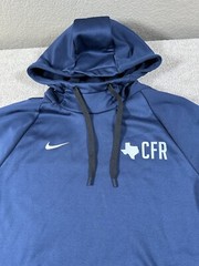 Nike Mens Hoodie Pullover Medium Navy Blue White Black Gym Workout Texas