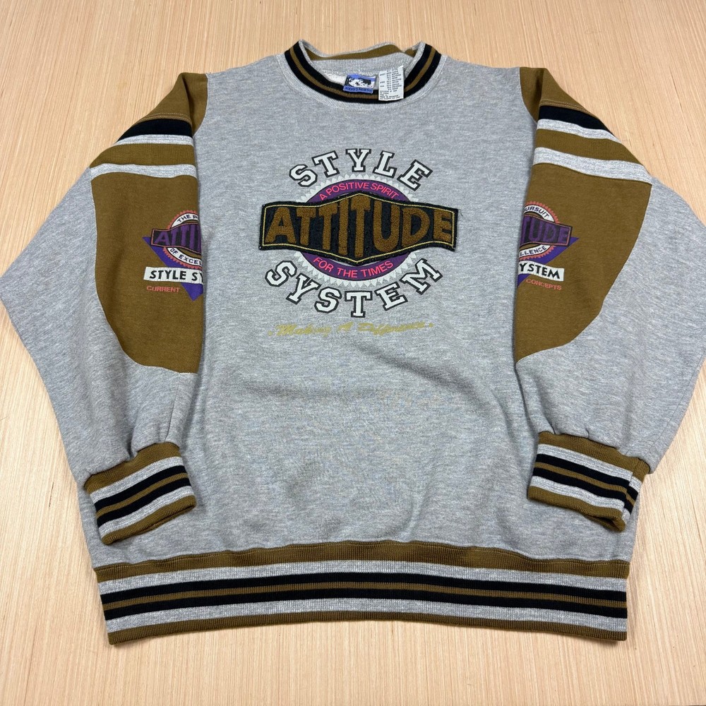 Vintage 80s Todays News Sweatshirt 90s Large Rayon Tri Blend Attitude Vaporwave
