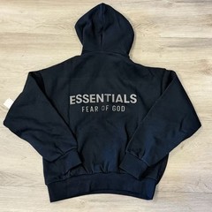 Fear of god Essentials Metallic Jet Black Zipups Size M