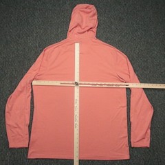 LL Bean Hoodie Mens Large Tall Red Coral Lightweight Pullover Hiking Outdoors LT