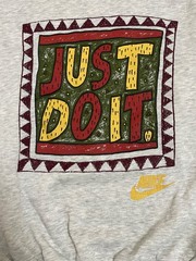 Nike Vintage 90s Crewneck Sweatshirt Oversized Grey Just Do It Size S-M