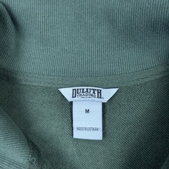 Duluth Trading Co Souped-Up Sweats Mens Medium Green Quarter Zip Pullover