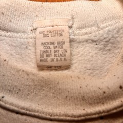 Vintage Butterfly Glitter Sweatshirt White One Size Made in USA 25×27