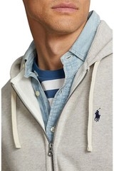 Polo Ralph Lauren Mens Signature Fleece Hoodie Large Light Spring Heather – NWT