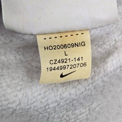 Nike Men Sweatshirt L Gray Colorblock Fleece Swoosh Logo CZ4921-141 Activewear