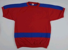 Vintage 90s Pro Spirit Colorblock Stripe Short Sleeve Sweatshirt Sport Athletic
