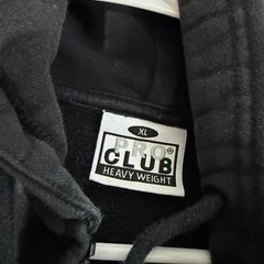Pro Club Mens XL Hoodie Zip Up Heavyweight Black Fleece Streetwear Sweatshirt