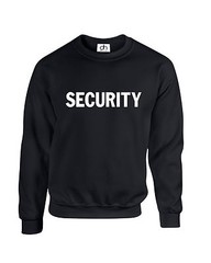 SECURITY HOODIE JUMPER WORKWEAR XXS-3XL FANCY DRESS DOORMAN POLICE (SECURITY)