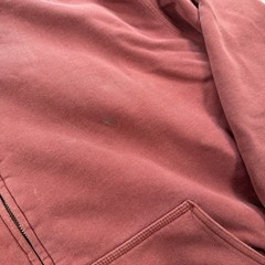 Katahdin Iron Works Hoodie Mens XL Red Sherpa Lined Full Zip Fleece LL Bean