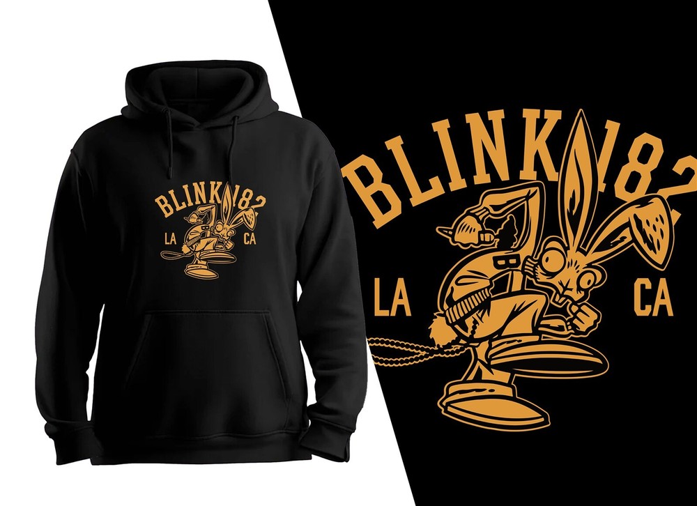 Blink 182 College Mascot Punk Rock Band Hoodie Adult Unisex New