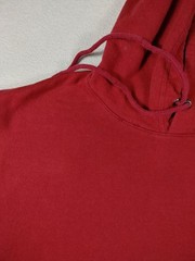 Champion Hoodie Mens Large Red Pullover Fleece Sweatshirt Embroidered Logo