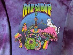 RipNDip – Nermal Purple Tie Dye Acid Wash Psychedelic Mushroom Hoodie – Size Med