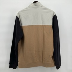 Wilson Mens L Mixed Media 1/4 Zip Pullover Color Block Zipper Pockets Athleisure