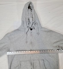 Pure NRG Athletics Hoodie Men’s Large Heather Gary Fleece Lined Ribbed Full Zip