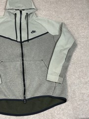 Nike Tech Fleece Windrunner Hoodie Mens Large Green Gray 885904-473