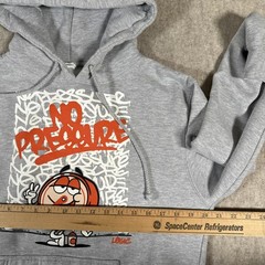 Logic No Pressure Hoodie Adult Small Gray Hip Hop Rap Streetwear Pullover Mens