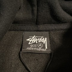 Stussy Basic Black Pullover Hoodie Size M