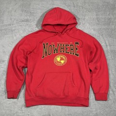 10 Deep The University Of Nowhere Hoodie Red USA Pullover L Streetwear Urban Y2K