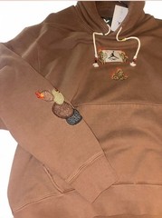 Jordan Cactus Jack Brown Graphic Fleece Pullover Hoodie Men’s XL Pockets