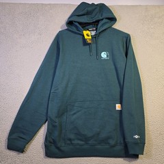 Carhartt Fast Dry Hoodie Large tall Mens Blue Lightweight Sweatshirt Relaxed NWT