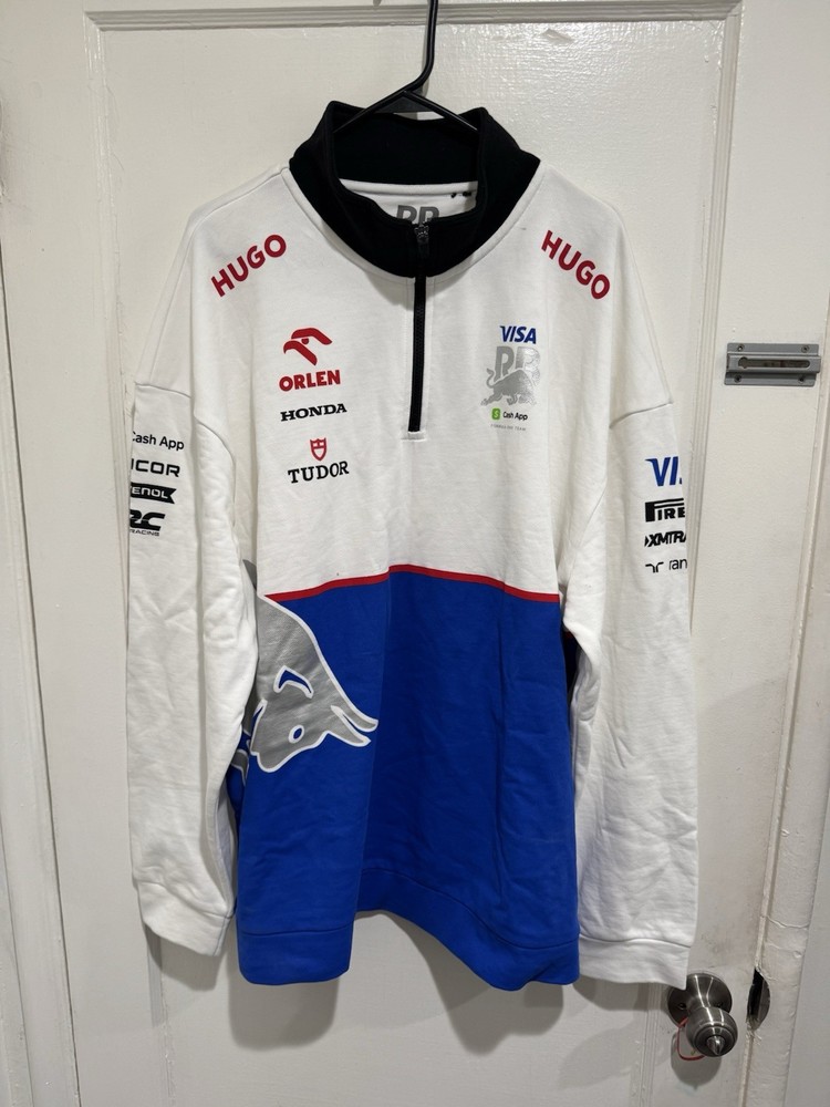 NEW Hugo Boss 2XL Red Bull RB Cotton Terry Zip Neck Fanwear Branding Formula 1