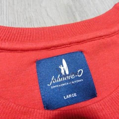 JOHNNIE-O Mens L LARGE SWEATSHIRT CREWNECK FREEMAN RED PULLOVER GOLF