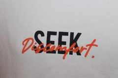 Yes Theory Seek Discomfort Love Over Fear Hoodie Beige Mens Large