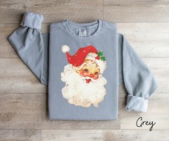 Santa Claus Christmas Sweatshirt Holiday Winter Apparel Gift Top
