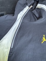 Nike Jordan Flight Lightweight Half-Zip Hoodie Black Yellow IF1900-045, Men’s M