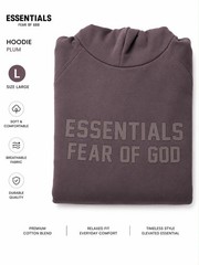 Fear of God Essentials Men’s Hoodie Plum – Size Large