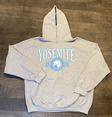 Gildan Men’s Gray Yosemite 1890 Graphic Pullover Hoodie w/ Pockets XL