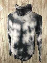 Boohoo Hoodie Mens Small Tie Dye Sweatshirt Gray Pullover Long Sleeve N112