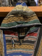 Hoodie Baja Shirt Pullover Made in India Skater Rasta Medium New Wood Buttons