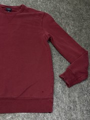 J.Crew Sweatshirt Mens L Burgundy Garment Dyed French Terry Crewneck Pullover