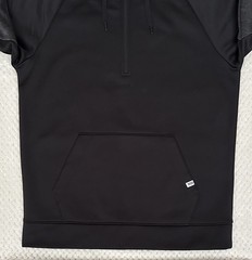 DSG Fleece Athletic Hoodie Pullover Black Gray Mens M Pocket Sweatshirt Regular