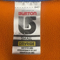 Burton Hoodie Sweatshirt Mens Small Blue Full Zip Fleece DRYRIDE Logo Stripe