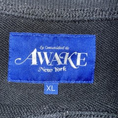 🌟 AWAKE NY Varsity Block Letter Crewneck Sweatshirt Black Men Size XL Pullover